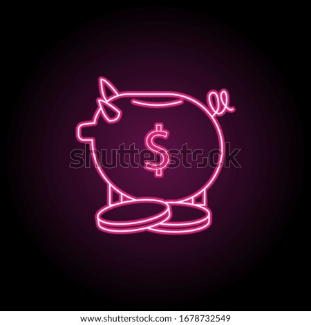 Piggy bank icon. Simple thin line, outline illustration of banking icons for ui and ux, website or mobile application