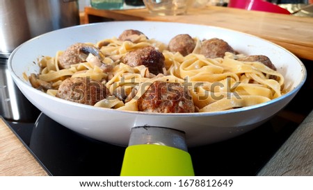 the finest meatballs in tagliatelle macaronis