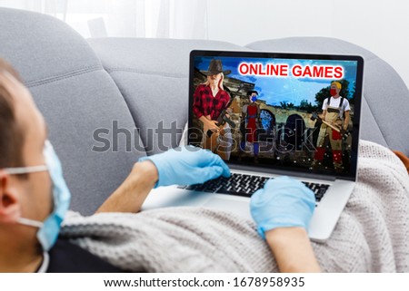 character online game with a quarantine protective mask