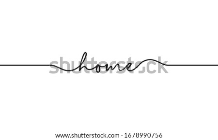 home word handwritten design vector