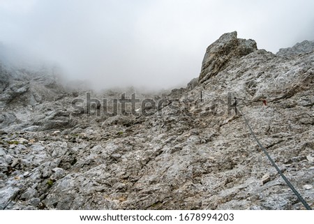 Beautiful hike and climb to the Zugspitze near Ehrwald and Eibsee, the highest mountain in Germany