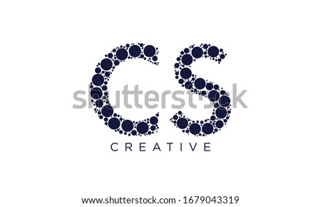 CS SC abstract vector logo monogram template

