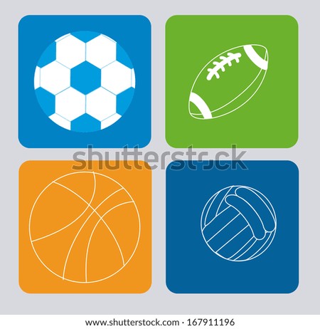 sports design over gray background vector illustration