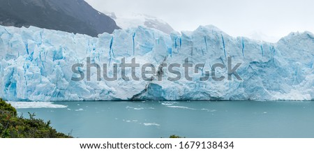 Blue, cold, amazing piece of ice in Argentina. Perito Moreno a glacier that talk, that rustle.