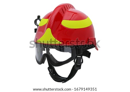 Fire helmet  on white background