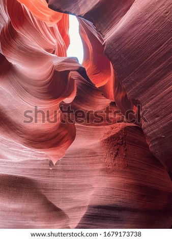 LOWER ANTELOPE CANYON, ARIZONA – FEBRUARY 20TH, 2020: A view of a slot canyon in the American Southwest, on Navajo land east of Page, Arizona. ON FEBRUARY 20TH, 2020