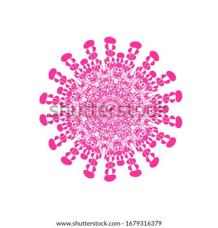 Abstract shape on white background. Microorganism concept