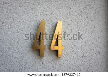Number 44 on the wall