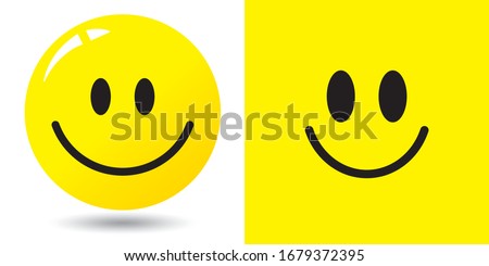 Smile Emoticon Icon Vector illustration eps10. Royalty-Free Stock Photo #1679372395