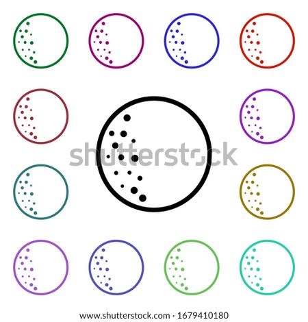 Full moon sign multi color style icon. Simple thin line, outline illustration of weather icons for ui and ux, website or mobile application