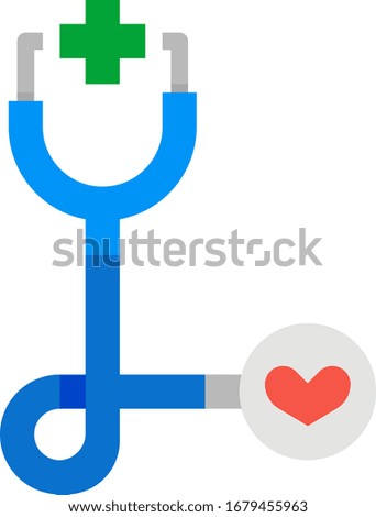 Clip-art Illustration of a Medical Stethoscope