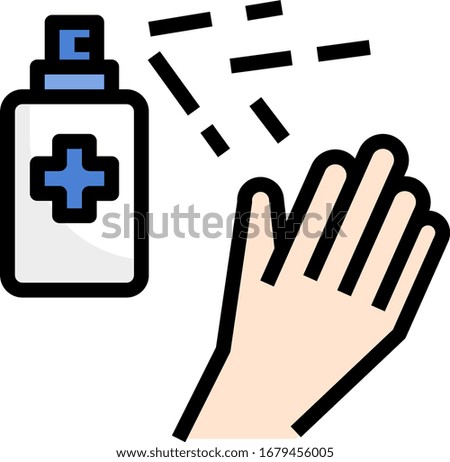 Clip-art Illustration of Need to Sanitize Your Hands During Corona-virus Pandemic