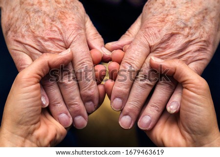Help and support for older people who are more fragile and at risk of death Royalty-Free Stock Photo #1679463619