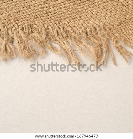 Texture of the old burlap and cardboard  