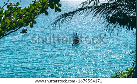 Thai boat on ocean backdrop