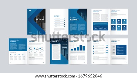 template layout design with cover page for company profile, annual report, brochures, flyers, presentations, leaflet, magazine, book .and a4 size scale for editable. Royalty-Free Stock Photo #1679652046