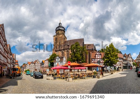 Market in Homberg Efze, Hessen, Germany 