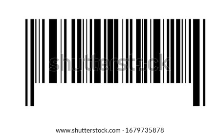 Barcode vector icon. Bar code for web, app ui design. Isolated illustration