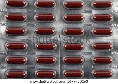 medicine tablet in capsules. photography of medicinal products