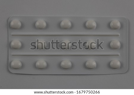 tablet of pills. photography of medicinal products