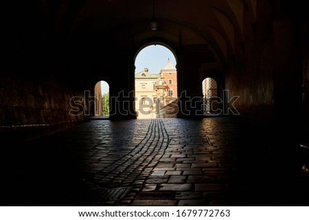 Stone arch in Krakow Castle