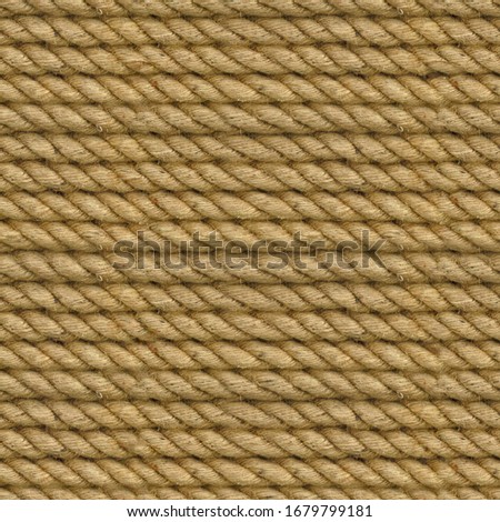 Seamless texture of the rope. Close up top of view background.