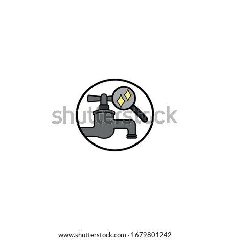 Tap ,luminescence and magnifier flat icon