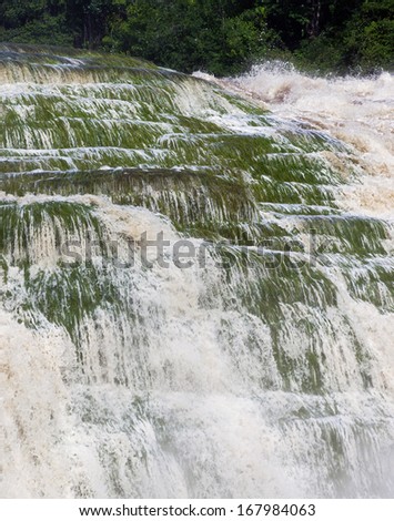 Fragment of waterfalls in the Canaima national park - Venezuela, South America