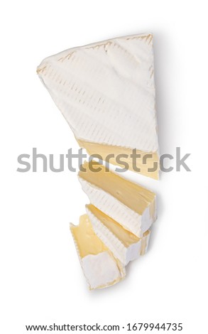 cheese brie isolated on a white background Royalty-Free Stock Photo #1679944735