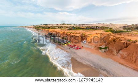 Aerial Image of Canoa Quebrada Beach, Aracati, Ceara, Brazil Royalty-Free Stock Photo #1679945149