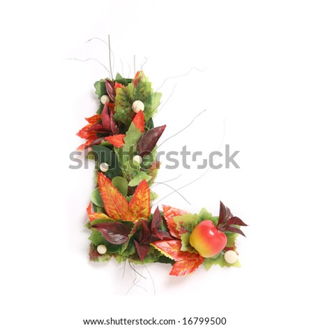 Beautiful Autumn Flower Alphabet