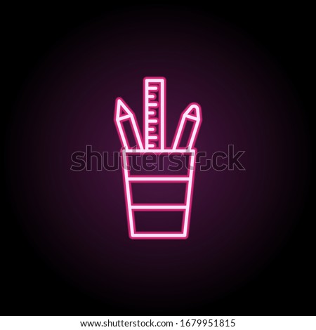 office tools line icon on white background