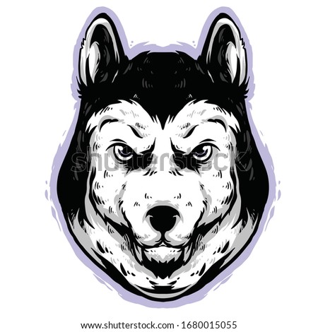 husky dog vector logo icon design mascot