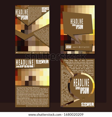 Business booklet Stylish and modern vector set