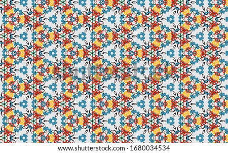 Kaleidoscope color pattern. Geometric Gold & gray watercolor background. Repeat urban texture with watercolour elements. Modern wallpaper. 