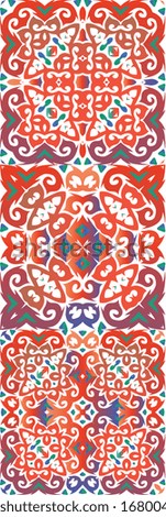 Ethnic ceramic tiles in mexican talavera. Graphic design. Collection of vector seamless patterns. vintage ornaments for surface texture, towels, pillows, wallpaper, print, web background.
