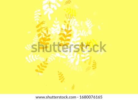 Light Green, Yellow vector elegant pattern with leaves. Doodle illustration of leaves in Origami style with gradient. Hand painted design for web, wrapping.