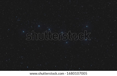 A beautiful shot of the Big Dipper in the constellation of Ursa Major in a sky full of stars Royalty-Free Stock Photo #1680107005