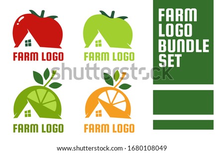 tomato orange Fruit home house juice logo simple concept design vector illustration