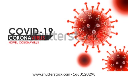 Coronavirus disease COVID-19 infection medical with typography and copy space. New official name for Coronavirus disease named COVID-19, pandemic risk background vector illustration Royalty-Free Stock Photo #1680120298