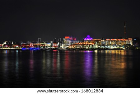 Night view of Singapore island
