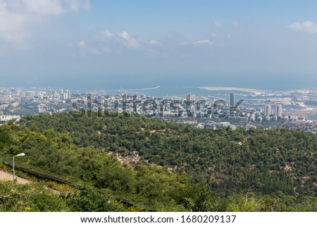 Haifa view from university observation deck, Israel
