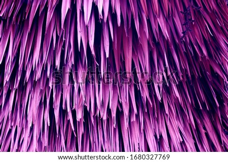 abstract texture of a trunk of a palm tree overgrown with dry leaves