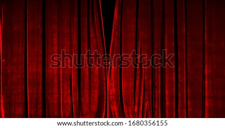 Real Velvet Cloth Stage silk Curtain. Curtain For theater, opera, show, stage scenes. Real Cinematic Curtain Photo. Glittering cloth.