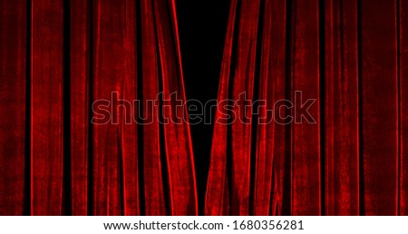 Real Velvet Cloth Stage silk Curtain. Curtain For theater, opera, show, stage scenes. Real Cinematic Curtain Photo. Glittering cloth.