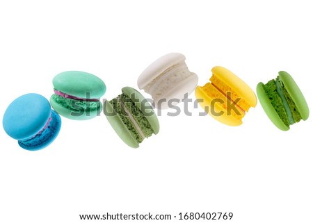 Macaron isolated on white background.With clipping path.