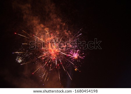 Colorful Fireworks in the night