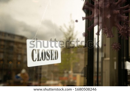 Store closed because of prevent covid-19 with sign board