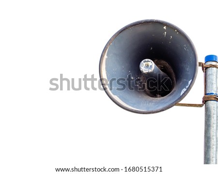 Horn speaker for public relations sign symbol, vintage color