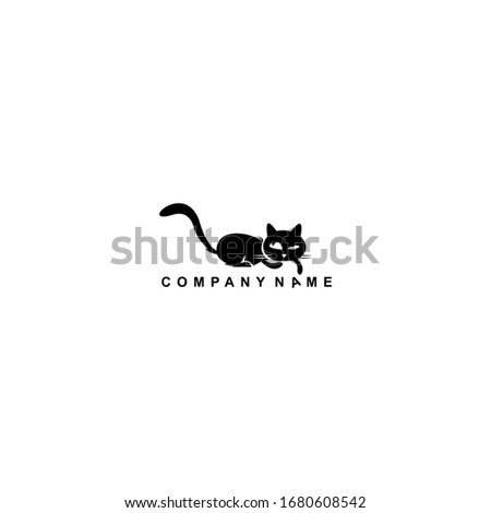 Cat design vector logo
